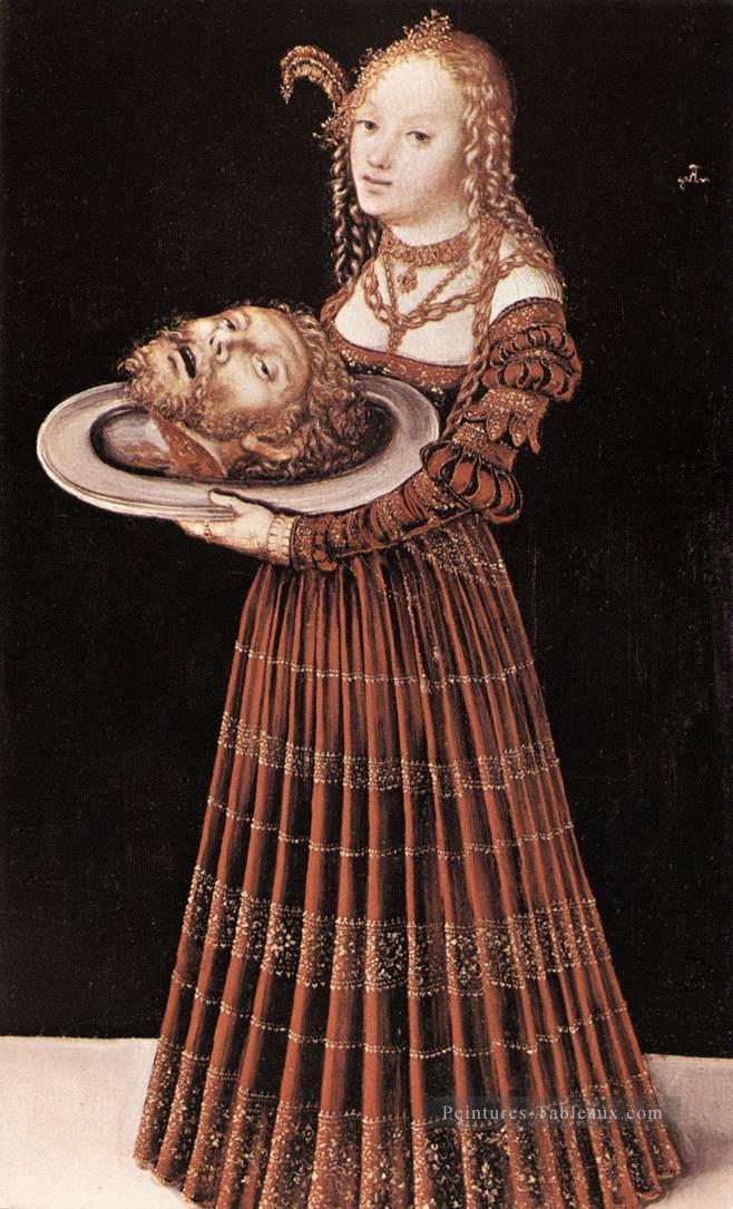 Salomé à la tête de Saint Jean Baptiste La Renaissance Lucas Cranach l’Ancien Peintures à l'huile
